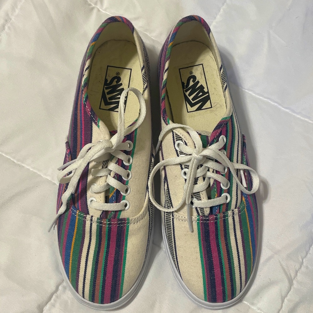 Vans Unisex Adult Multicolor Boho Striped Low Top Lace Up Shoes Womens Size 8